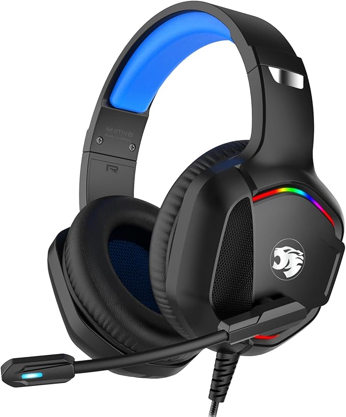 IMYB A36 Pink Gaming Headset with Mic Stereo Headphones for Pc, PS5, Xbox