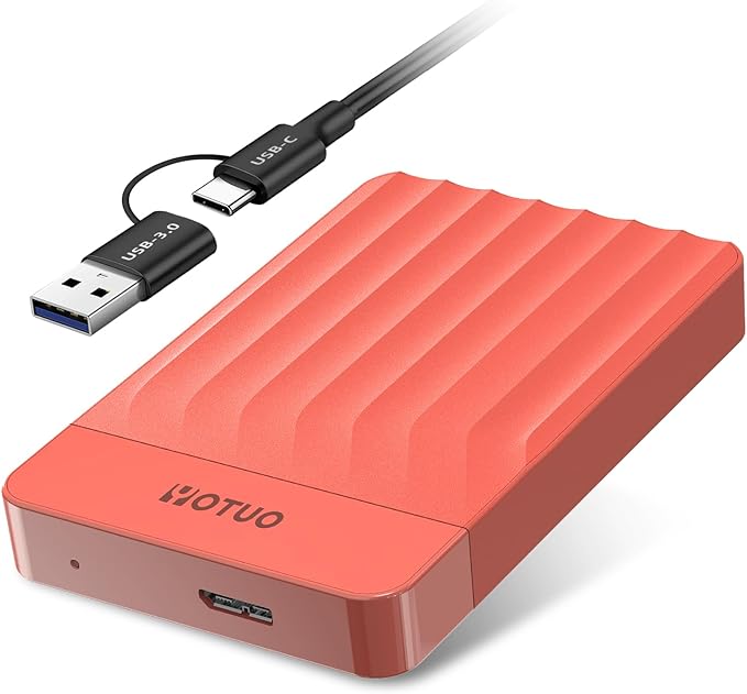 YOTUO 500GB External Hard Drive, Portable Storage Expansion HDD, USB 3.0 & USB-C for PC, Mac, Desktop, Laptop, Smartphone, PS4, Xbox One, Xbox 360, Office & Game
