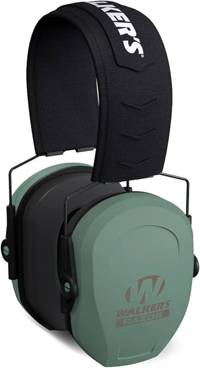 Walker's Razor Compact Passive Youth & Women's Noise-Blocking Hunting Gun Range Shooting Hearing Protection Muff, Comfort Headband w/Metal Wire Frame