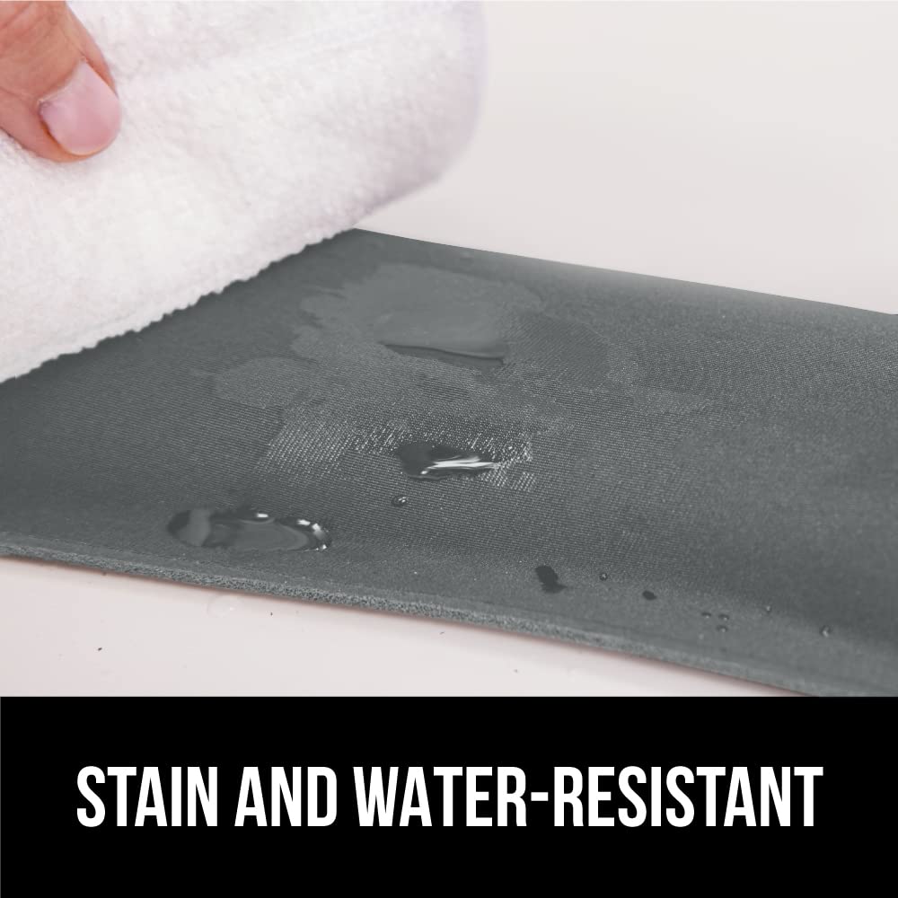 GORILLA GRIP Silky Gel Memory Foam Wrist Rest for Computer Keyboard, Mouse, Ergonomic Design for Typing Pain Relief, Desk Pads Support Hand and Arm, Mousepad Rests, Stain Resistant, 2 Piece Pad, Gray