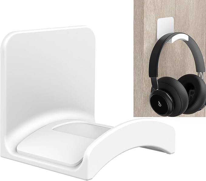 SOKUSIN Headphone Stand Headset Holder - Adhesive Gaming Earphones Hanger, Universal Desk Wall Mount Hook for All Headphone/Controller, Compatible with Beats, AirPods Max,Sony