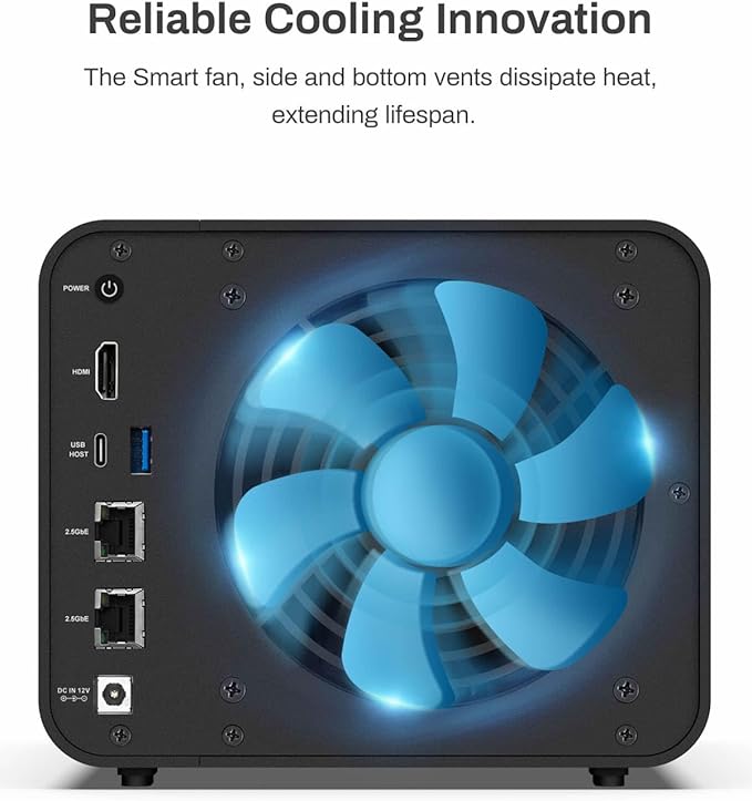 TERRAMASTER F4-424 NAS Storage 4Bay - N95 Quad-Core CPU, 8GB DDR5 RAM, 2.5GbE Port x 2, Network Attached Storage with High Performance (Diskless)