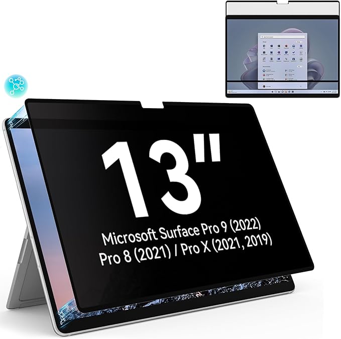 Privacy Screen Protector Compatible with iPad Pro 12.9 Inch 2018 2020 2021 2022, Anti Glare Blue Light Spy Filter Private, High Sensitive Bubble-Free Easy Install Black Security Screen Shield