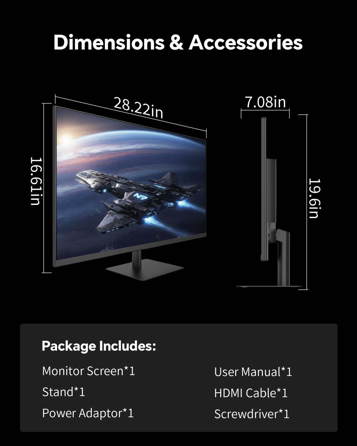KTC 32 Inch 2K 120Hz Computer Monitor, IPS QHD 2560x1440 Monitor HDR H32T13