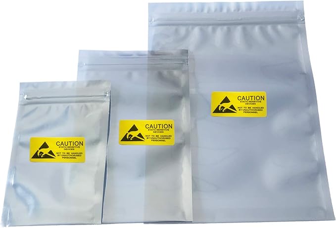 Daarcin AntiStatic Bags 30pcs Mixed Sizes ESD Resealable Shielding Bag