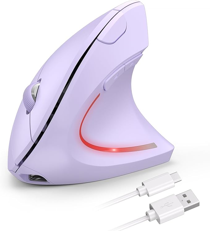 TECKNET Wireless Ergonomic Mouse, Rechargeable Wireless Vertical Mouse