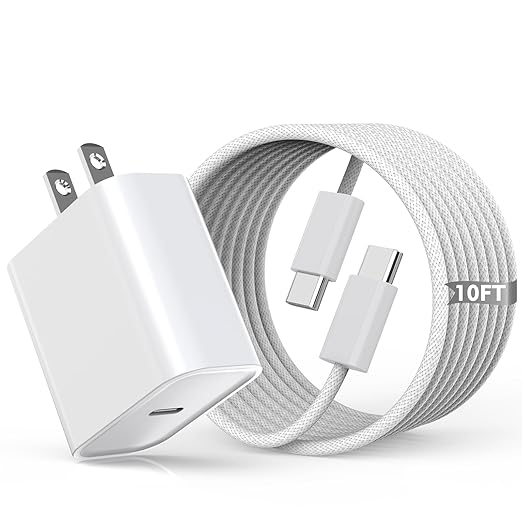 10FT Apple iPhone 17 16 15 Charger,2Pack Extra Long 10Foot USBC Woven Cable