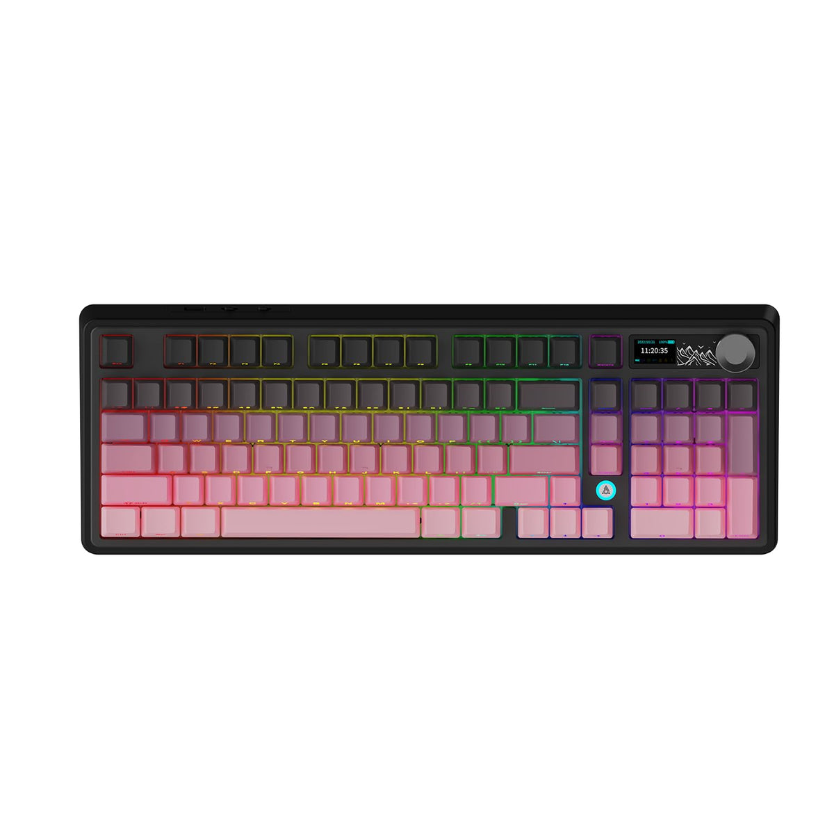NACODEX Ajazz AK980 V2 Pink Gaming Machanical Keyboard Gift Switch Full Size RGB Gasket Mount 10000mAh Triple Modes Custom Keyboard with Five Layer Pad | Knob Control