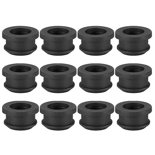 PATIKIL 46.6mm / 1-13/16 Inch Drill Hole,1-9/16 Inch ID Rubber Grommets, 3Pcs Top Hat Grommet for Wiring Eyelet Ring Gasket Automotive Firewall Cable Hole Plugs Wires Protection, Black