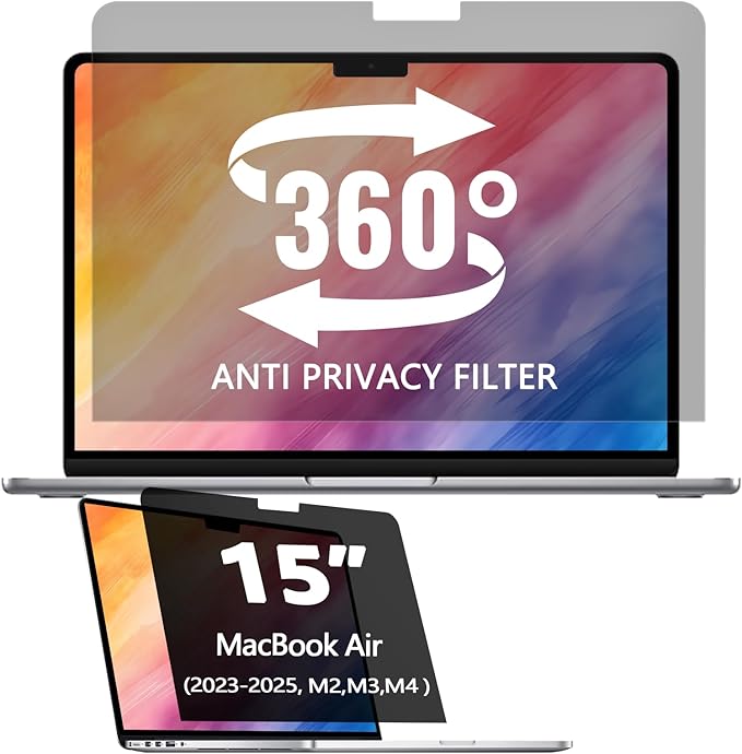 Halloive 360° Privacy Screen Protector for MacBook Pro 16 Inch (2021-2026)