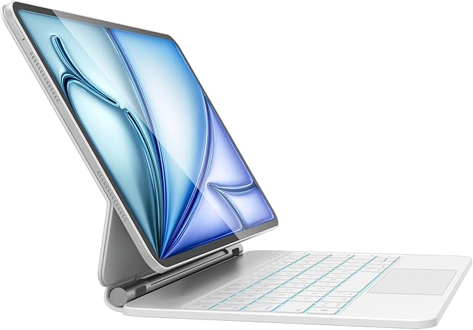 Otuoor Magic Keyboard for iPad 10th, Effortless Command, The Comfort Angle, iPad 11th (A16 2025) Case with Keyboard, Uninterrupted View, Snap Tight, 7 Color Backlight, Multi-Touch Trackpad