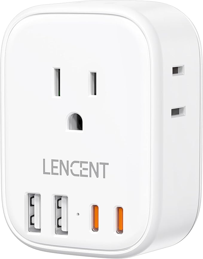 LENCENT Multi Plug Outlet Extender with USB, Electrical Outlet Expander