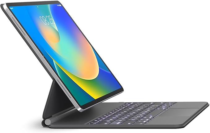 Keyboard Case for iPad Air 13 (M4 2026/M3 2025/M2 2024) and iPad Pro 12.9 inch 6th/5th/4th/3rd Generation–Magic-Style Magnetic Keyboard Case with Multi-Touch Trackpad – Floating Cantilever Stand