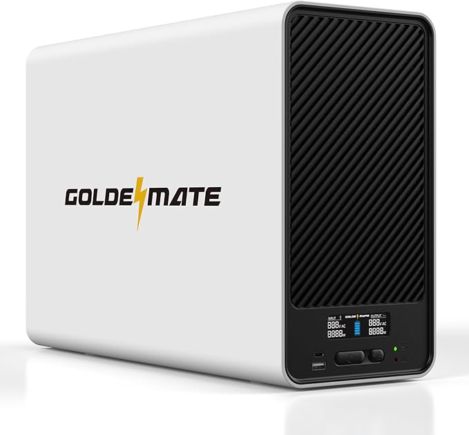 GOLDENMATE 1500VA/1200W Lithium UPS Battery Backup & Surge Protector