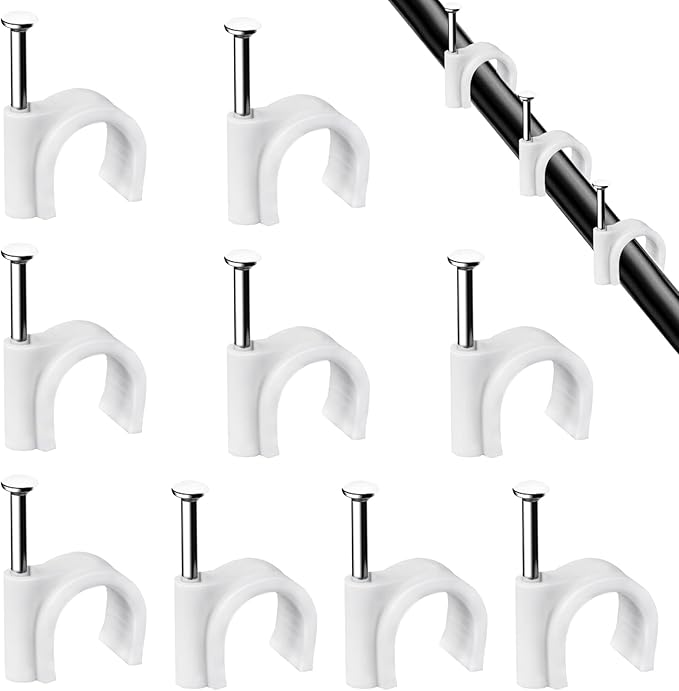 Abnii Cable Nails Clips, 4mm 6mm 8mm 10mm, Wire Wall Clips