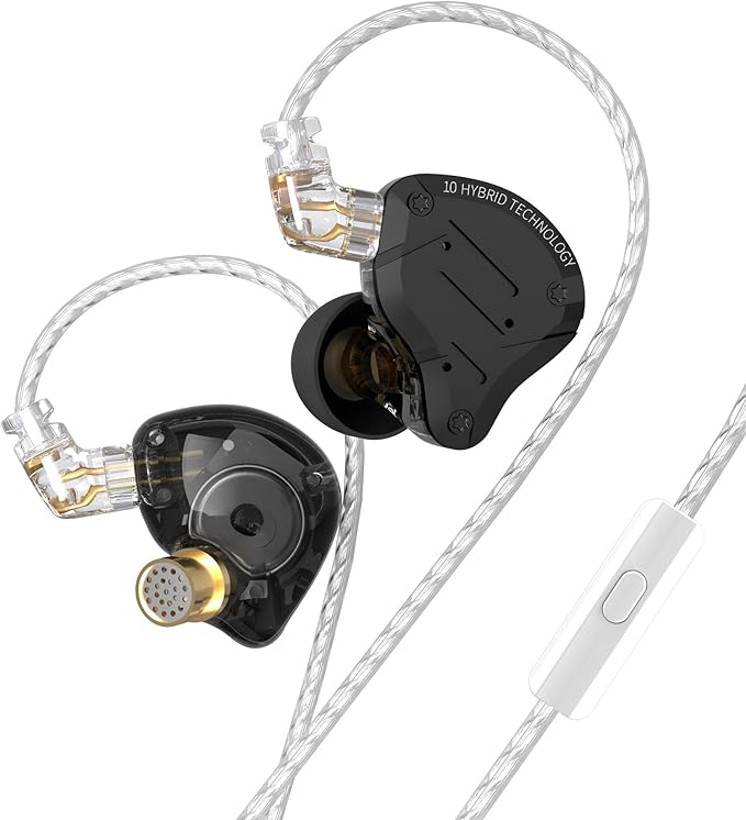 KZ ZS10 Pro in Ear Monitor,Bass KZ Earbuds,4BA 1DD Wired Earbuds Headphone Multi Driver IEM Earphone for Systerm,IEM Headphone on Stage in Ear Monitor for Singer Guitarist (Glare Blue, No Mic)