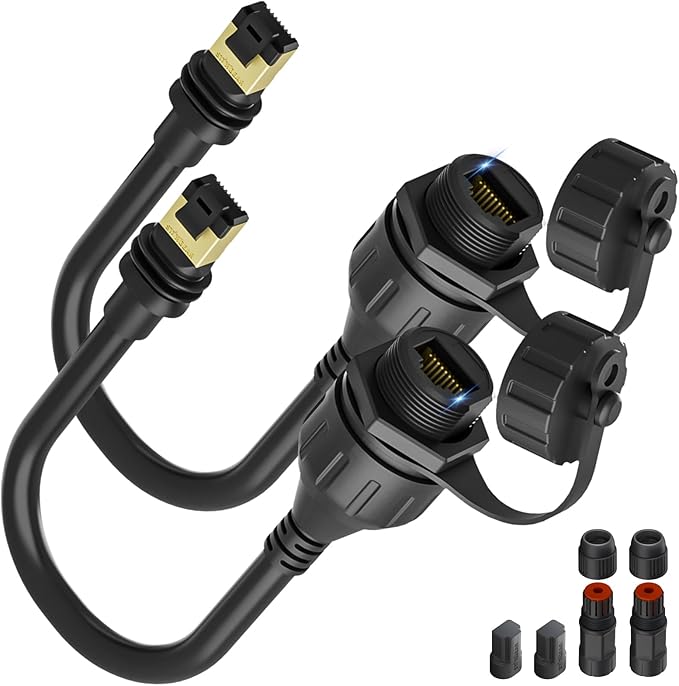 STARGEAR Starlink Ethernet Adapter for Gen 3/Mini, 1FT Waterproof Starlink Cable RJ45 Coupler, Starlink Mini Ethernet Cable Extension, Compatible with Starlink Standard 4/4X/Gen 3 Dish and Router 3