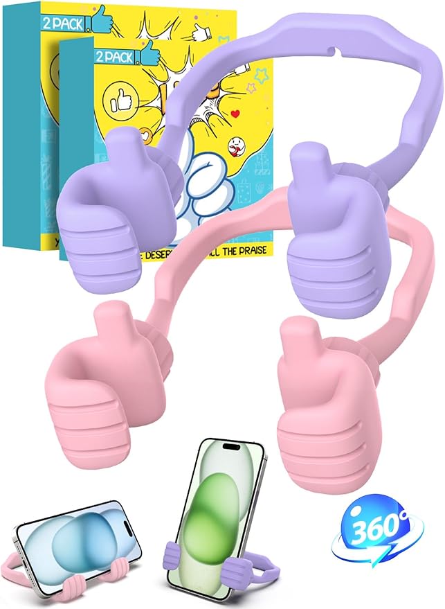 4 Pack Thumbs Up Lazy Phone Holder Stocking Stuffers for Teen Boys Girls