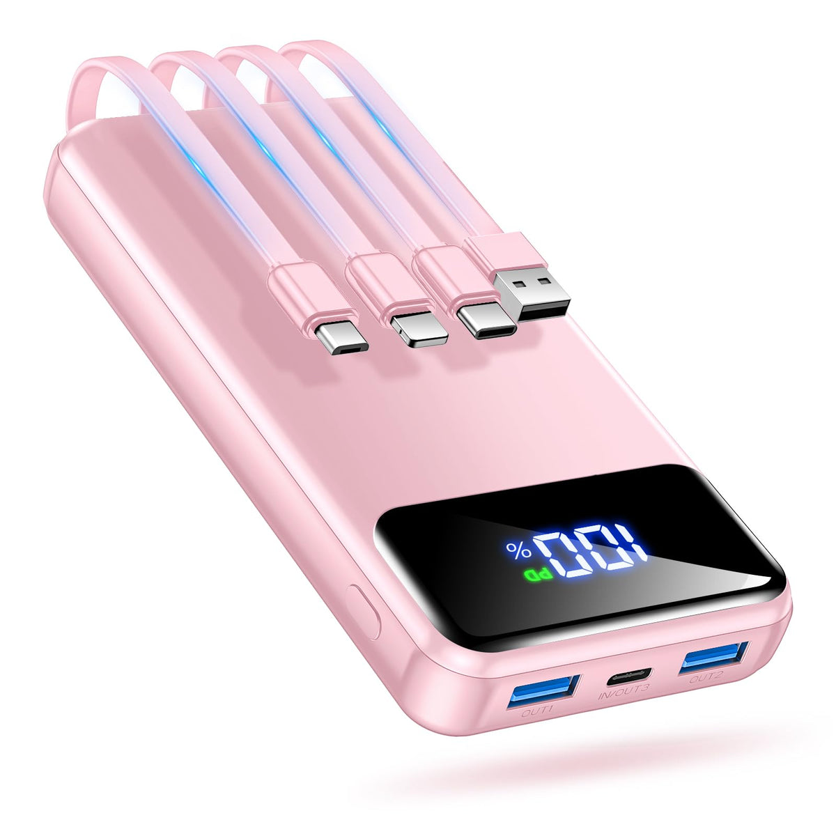 OHOVIV Portable Charger Power Bank 50000mAh,4 Built-in Cables Battery Pack