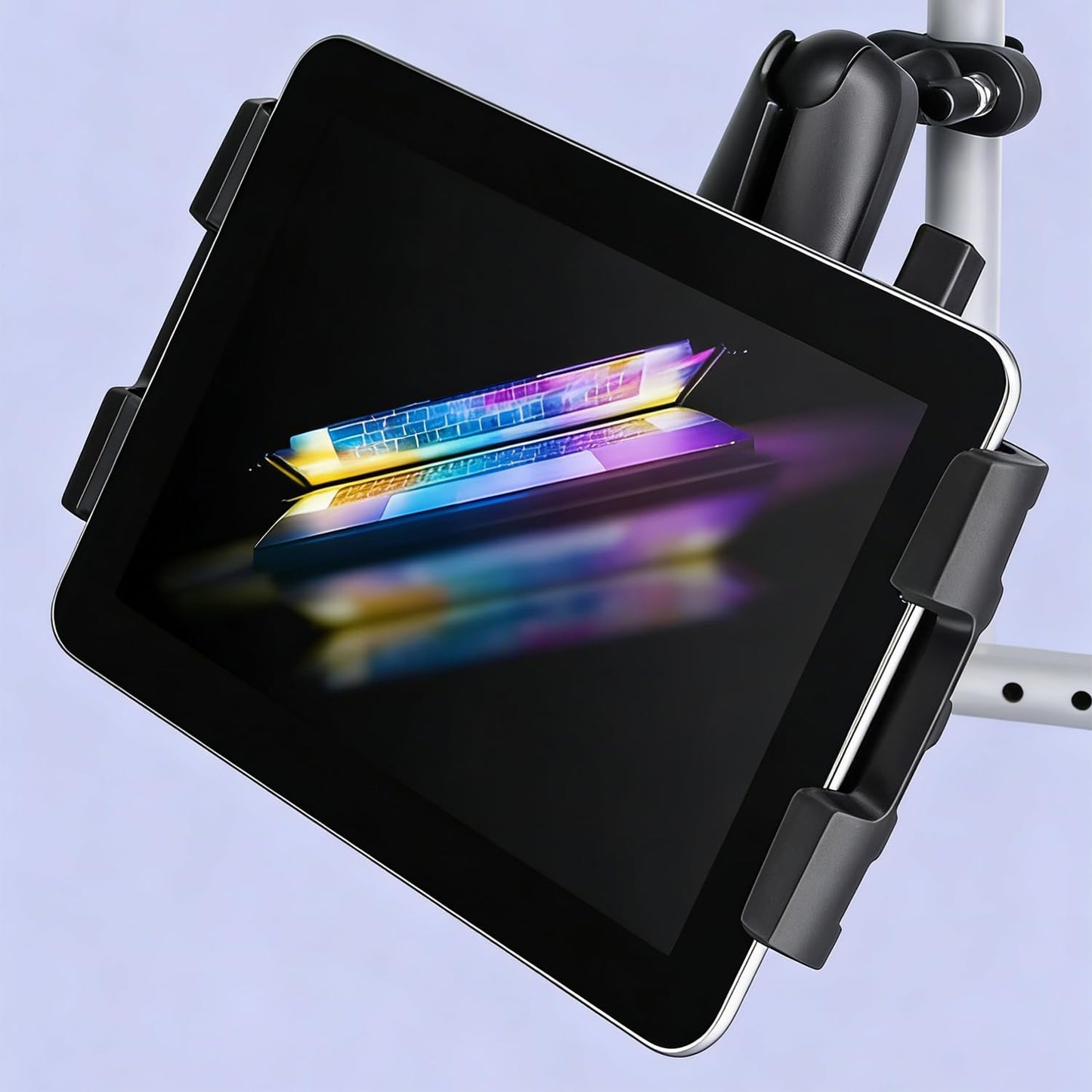 Strg Tablet Mount with U-Bolt Base for Rails 0.5'' to 1.25'' in Diameter