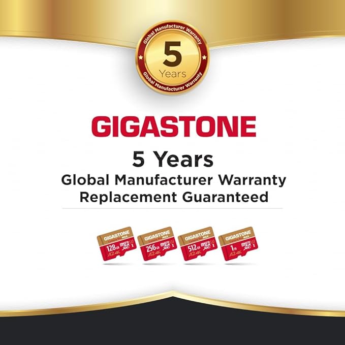【5-Years Data Recovery】 GIGASTONE 256GB Micro SD Card with USB 3.2 Type C Card Reader, 4K Camera Pro MAX, Speed Up to 170MB/s Compatible with Gopro, DJI, Dash Cam, MicroSDXC UHS-I A2 V30 U3