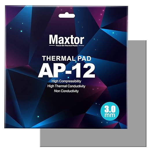 Maxtor Thermal Pad 14.8 W/mK, 85x45x3.0mm(3Pcs) Silicone Thermal Pads Non Conductive Heat-Sink Cooling Pad, Highly Efficient Heat Resistant Soft Pad for Laptop Heatsink/SSD/CPU/IC/LED Cooler