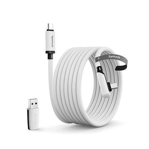 Syntech VR Link Cable 20FT for Meta Quest 3/3S/2, USB 3.0 Adapter