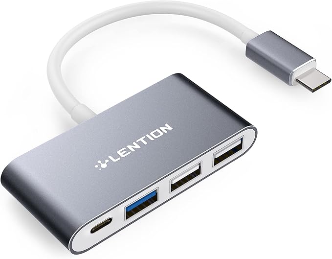 LENTION 4-in-1 USB-C Hub, USB3.0, USB2.0, 100W Charging, Multiport Adapter