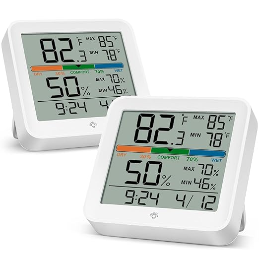 Indoor Digital Thermometer Hygrometer, Room Temperature Humidity Monitor