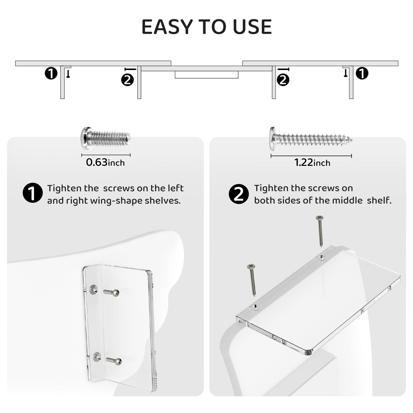 AFOOYO Dual Monitor Stand Riser, Wing-Shaped Sturdy Desktop Wood Stand for 2 Monitors, White Riser for Laptop, PC, Computer