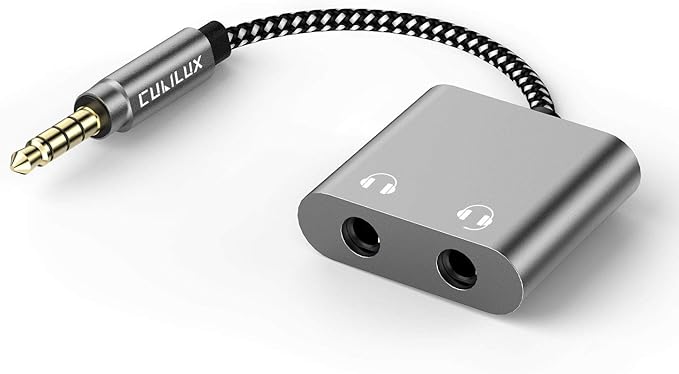 Cubilux USB C Dual Headphones Splitter Compatible with iPhone 17/16/15, iPad Pro 13/11 iPad Air 13/11 iPad 11/10, Type C to Double 3.5mm Audio Splitter, 2-Way Earphone Adapter for Phone, Tablet