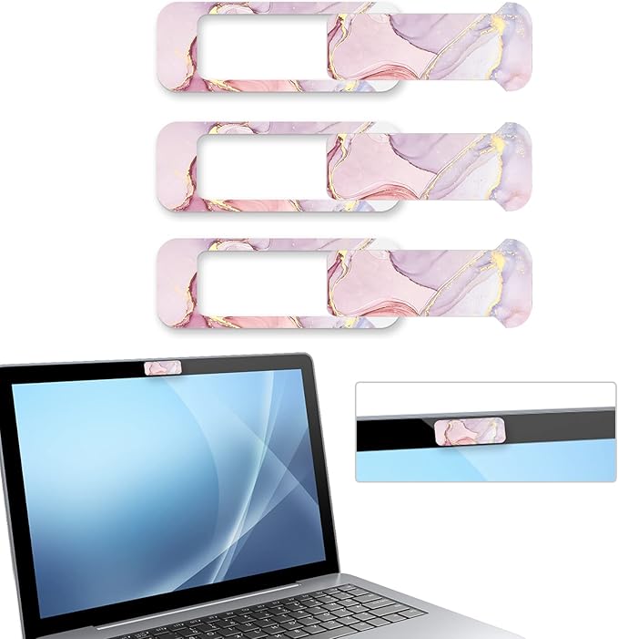 Webcam Cover, Laptop Camera Cover, Privacy Shielding Capacity is Twice as Big as The Traditional, Suitable for Computer Mobile Phones, laptops, Tablets and so on (Blue Pattern)