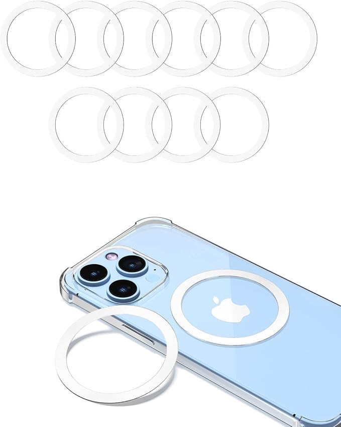 Magnetic Adapter Rings 2PCS Compatible for Magsafe,for Kindle Pop Socket Magnetic,for Magsafe Accessories & Wireless Charging for iPhone 17/Air/16/15/14/13 Mini Plus Pro Max/Pixel 8/ S24 Ultra/ S23
