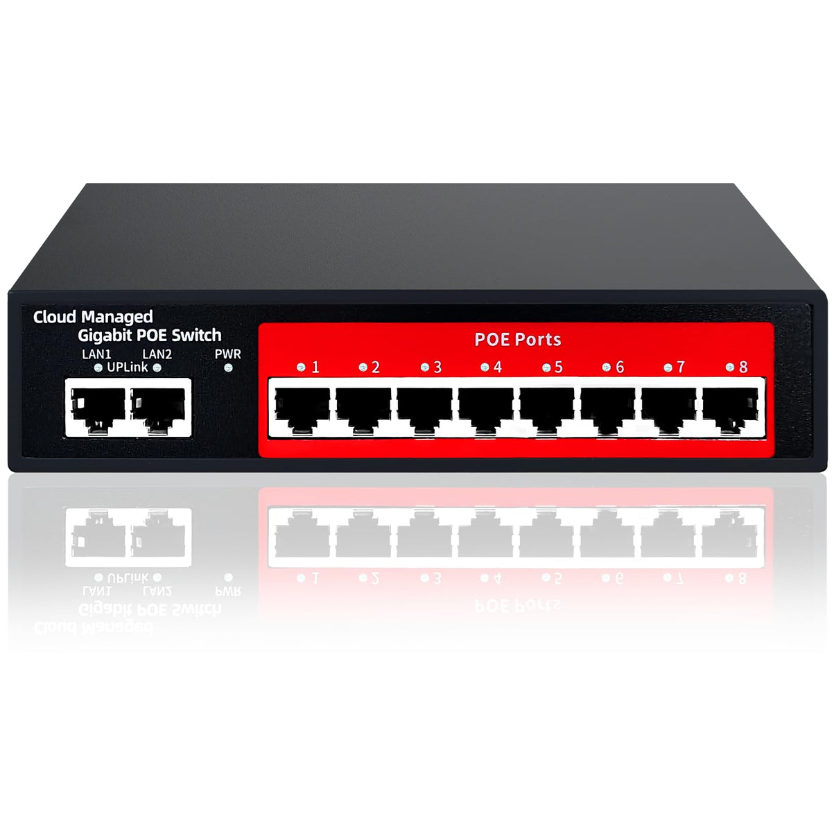 STEAMEMO 5 Port PoE+ Switch | Easy Smart Managed Ethernet Switch | Support VLAN, QoS | 52W Total PoE Budget | Fanless Metal | Plug & Play (Desktop/Wall Mount)