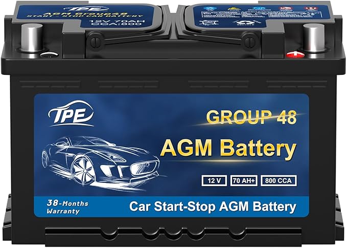 TPE BCI Group31 Car Start Stop System LiFePO4 Lithium-ion Battery 12.8V 100AH 1500A 1280WH Lightweight High Performance Battery Level Display Dual Port