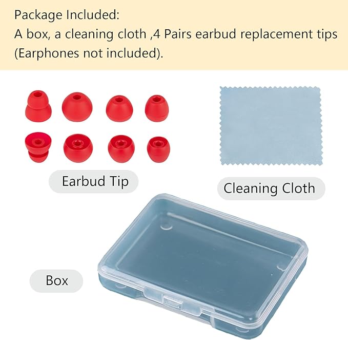 Ear Bud Covers Silicone Replacement Earbud Tips Compatible with Powerbeats Pro Beats Wireless Earphone Headphone Ear Tips 4 Pairs