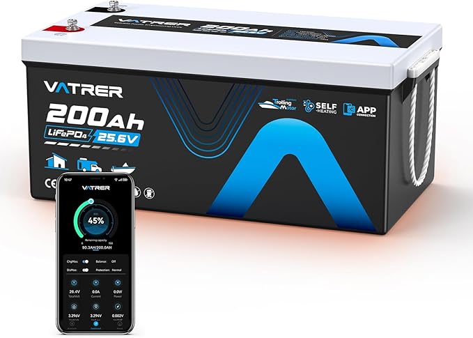 12.8V 100AH Group 31 LiFePO4 Lithium Battery (Self-Heating &APP Monitoring)