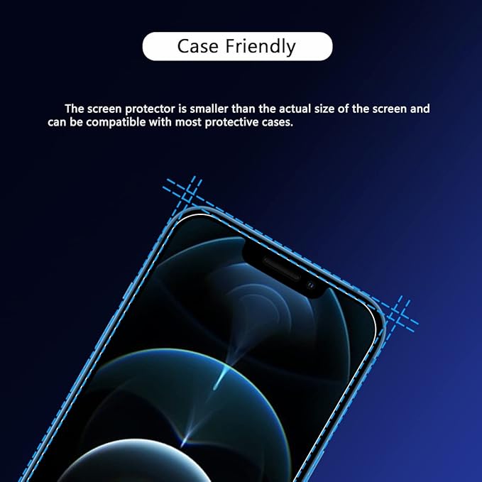 Blue Light Screen Protector for iPhone 12 Mini (5.4''), Eye Protection Tempered Glass Film, Scratch-Resistant, N0 Bubble, Case friendly,with Easy Installation Kit, 2 Pack