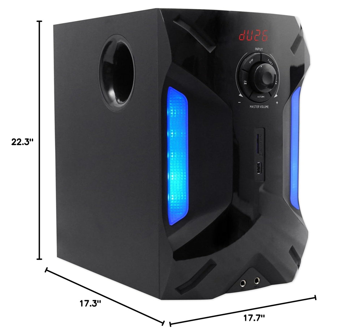 Rockville HTS56 5.1-Channel Bluetooth Home Theater System, 8" Subwoofer