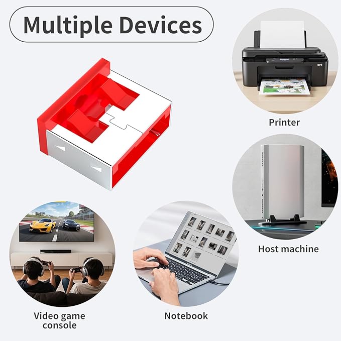 24PCS USB Metal Port Lock Blocker with 2 Keys - Secure USB-A Port Protector for PC/Laptop, Anti-Theft Data Security Lock, Dust & Moisture Proof Cover, Removable Type-A Connector Red