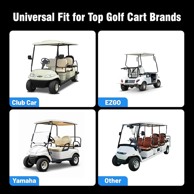 48V Lithium Battery Golf Cart Built-in BMS 200A Bluetooth, 48 Volt 100Ah Lithium Battery for Golf Cart with 15A Charger, Vibration-Resistant Structure, 10 Years Lifespan Deep Cycle 15000+