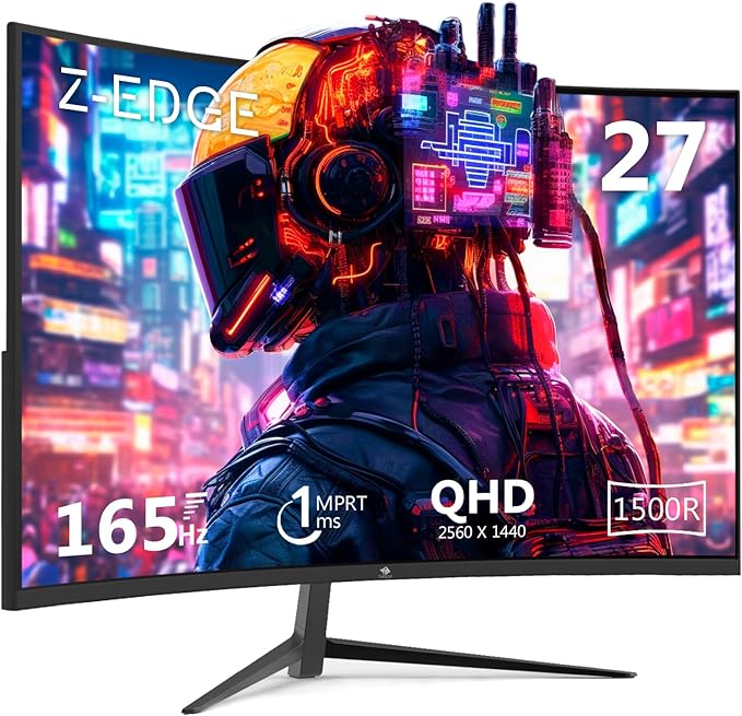 Z-Edge 34 inch Curved Gaming Monitor, WQHD 1440P 200Hz 144Hz PC Monitor