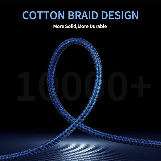 3.5mm Male to Female Extension Stereo Audio Extension Cable 25FT, Cotton-Braided Audio Extension Cable, Stereo Jack Cord for Phones, Headphones, Speakers, Tablets, PCs and More