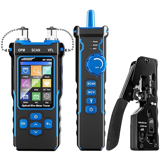 NOYAFA NF-8506 Network Cable Tester with RJ45 Crimp Tool, IP Scan Ping Test