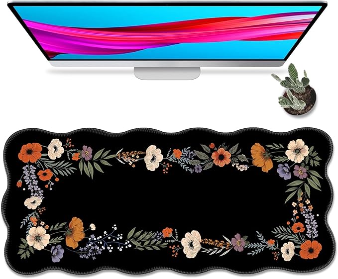 Galdas Gaming Mouse Pad XXL Large Long Extended Big Mousepad Non-Slip Rubber Keyboard Desk Mat with Stitched Edges for Laptop Home Office 35.4 * 15.7