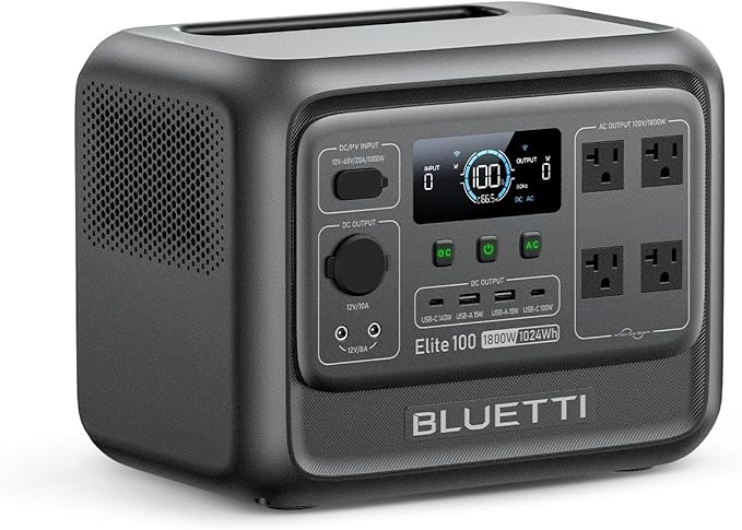 BLUETTI Elite 100 V2 Portable Power Station for Camping 1024Wh 1800W