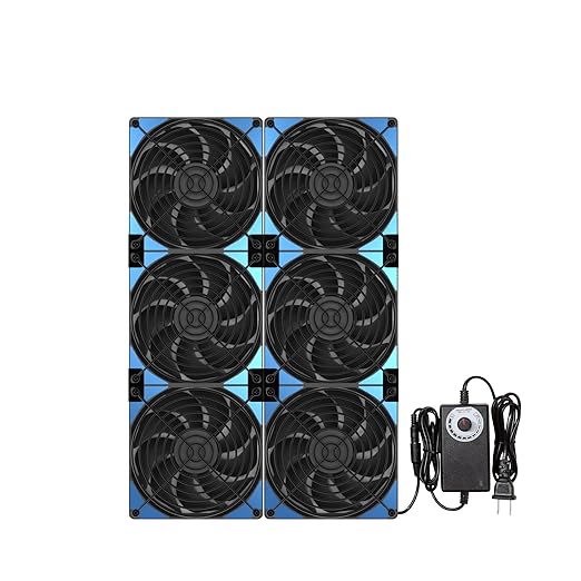 12V DC 120mmx25mm IP44 Dual Ball Bearing Exhaust Fan with Speed Controller