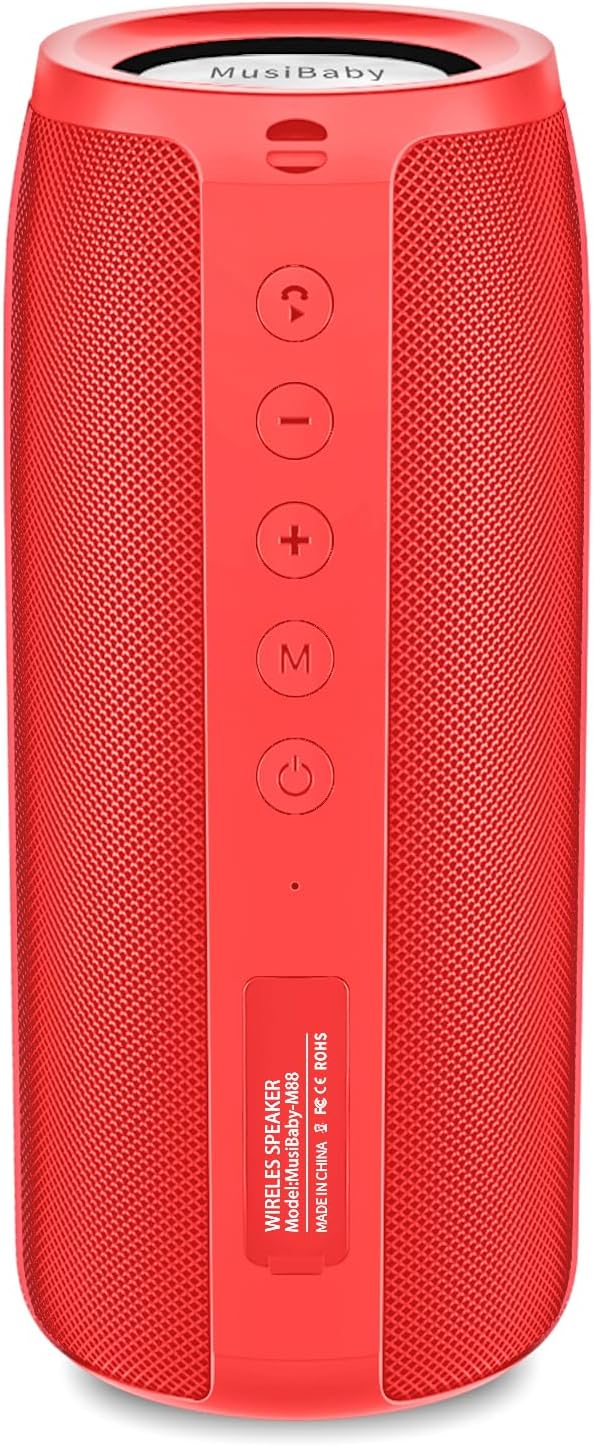 Musibaby M88 Bluetooth Speaker, Loud Bass Portable Outdoor Speaker