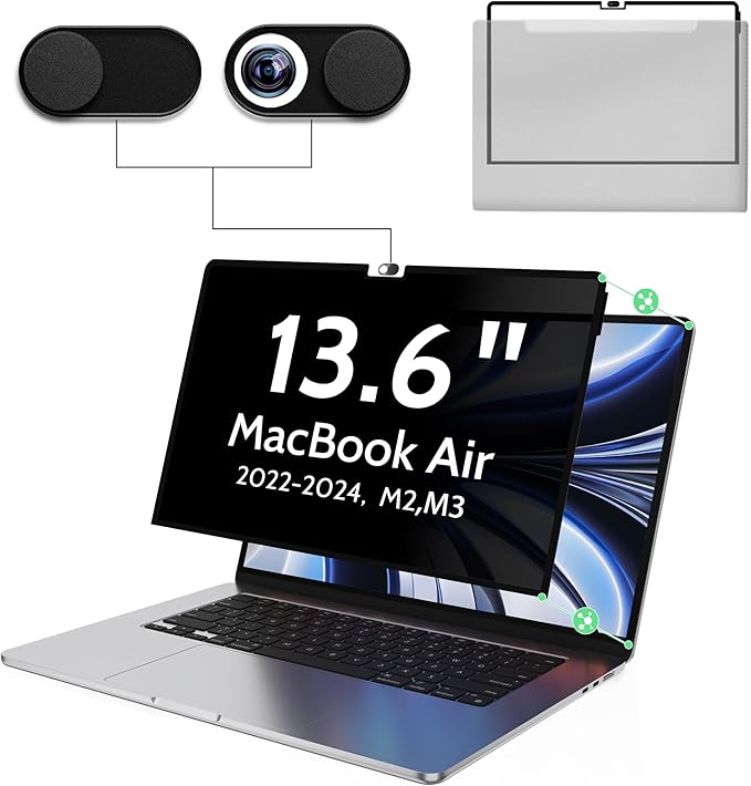 Privacy Screen for MacBook Pro 14 Inch M1/M2/M3/M4/M5(2021-2025)--A3434 A2918 A2992 A2442 A2779,Anti Blue Light Glare Filter Removable Computer Protector, Monitor Shield Laptop Film With Camera Cover