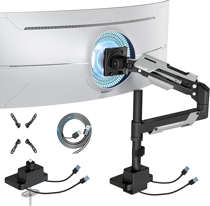ARES WING Ultrawide Monitor Arm for 24 to 57 Inch Screen